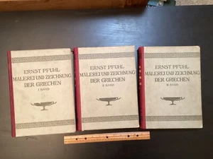 3 Volume Set Malerei Und Zeichnung Der Griechen Ernst Pfuhl 1923 Greek Painting - Picture 1 of 24