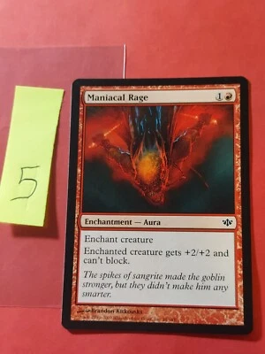2009 Magic The Gathering Conflux #68 Maniacal Rage, C, Red, NF, cd5 - Image 1 of 2
