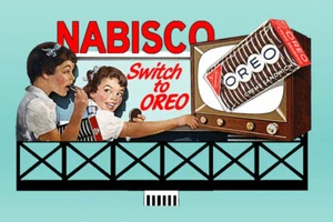 NABISCO OREO COOKIES ANIMATED NEON SIGN - FOR HO-SCALE  LIGHTS, BLINKS,MORE! - Picture 1 of 1