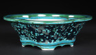 Bonsai Pot Kiyomizu-ware Heian Senzan Green Glazed 6.69 in 17cm made in JP