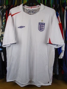ENGLAND 2006 2005-2007 HOME UMBRO FOOTBALL SOCCER SHIRT JERSEY XXL - Picture 1 of 7
