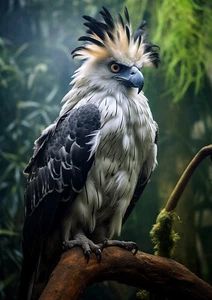 Harpyieadler Vogeldruck, tropische Dschungelvögel, Wandkunstdruck, Vogelposter Dekor - Bild 1 von 4