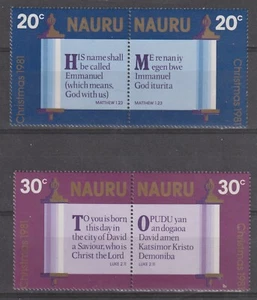 Nauru 1981 #237a, 239a Christmas (Biblical Scriptures) - MNH - Picture 1 of 5