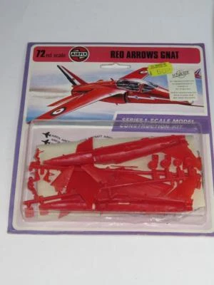 Airfix Modellino Aereo Kit 1/72 Rosso Frecce Gnat Non Assemblate IN Tipo 4 - Immagine 1 di 2