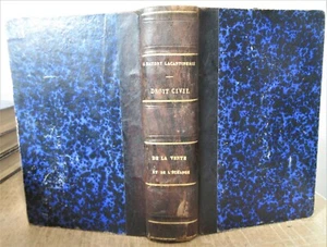 BAUDRY-LACANTINERIE & SAIGNAT DE LA VENTE ET ECHANGE TRAITE DE DROIT CIVIL 1900 - Imagen 1 de 5