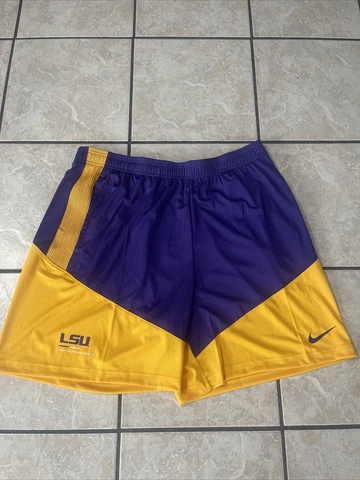Nike LSU Tigers Dri-Fit Shorts Mens Size XL DN5718-547 Football Purple Cover