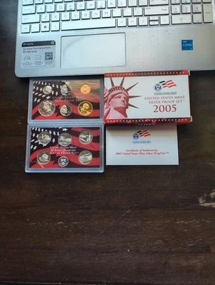 2005 Silver Proof Set U.S. Mint Original Government Packaging OGP COA - 11 COINS - Image 1 of 4