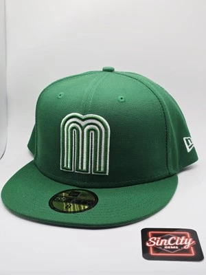 New Era 59Fifty CMB Clásico Mundial de Béisbol Verde México Gorra Ajustada - Talla 8 Foto 1 de 4