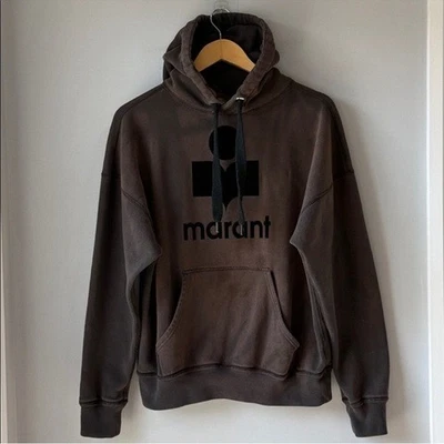 Moletom com capuz Isabel Marant Etoile Mansel preto desbotado tamanho 4 - Imagem 1 de 4