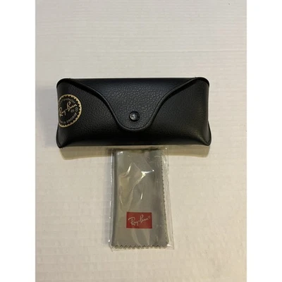 Ray Ban Estuche de Cuero Negro Gafas de Sol con Paño de Limpieza Nuevo Foto 1 de 4