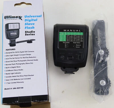 Ultimaxx Universal Digital Slave Flash Studio Series UM-DSF100 w Metal Bracket - Image 1 of 4