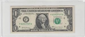 Billete de un dólar de la Reserva Federal de Atlanta 2017 (F) fecha elegante 27/07/1917 27 de julio - Imagen 1 de 2