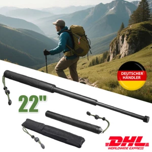 Teleskopstange 22” Teleskopstöcke Telescopic Rod Einstellbar Stahl Wanderstock - Bild 1 von 17