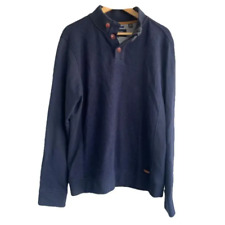 TED BAKER dark navy blue cotton wool pullover men's sweater sz 6 XXL