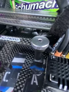 lipo Battery post thumb screws m4 schumacher procat cougar Silver Rc 1/10 1/8 th - Picture 1 of 1