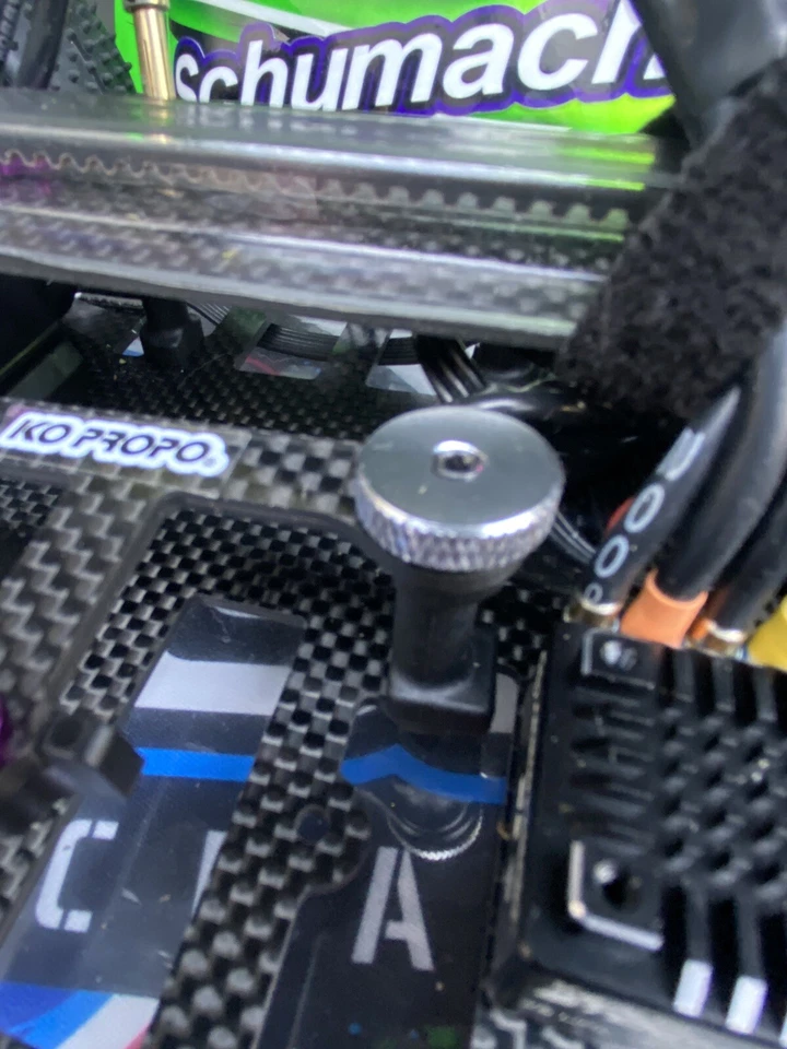 lipo Battery post thumb screws m4 schumacher procat cougar Silver Rc 1/10 1/8 th - Image 1 of 1