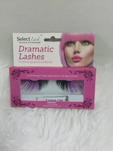Select Lash Purple & Black Dramatic Lashes W/3 Oz. Eyelash Glue BNWT! - Picture 1 of 3