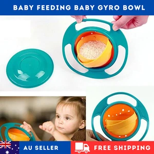 Baby Feeding Baby Gyro Bowl Universal 360 Rotate Spill-Proof Bowl+Spoon AU - Picture 1 of 16