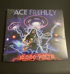 ACE FREHLEY SIGNED 10,000 VOLTS POSTER + 10,000 VOLTS CD SOLD OUT KISS 2024 New - Picture 1 of 7