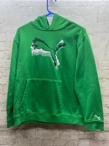 Puma Boys Athletic Sweatshirt Hoodie Green Size 4 - Picture 1 of 7