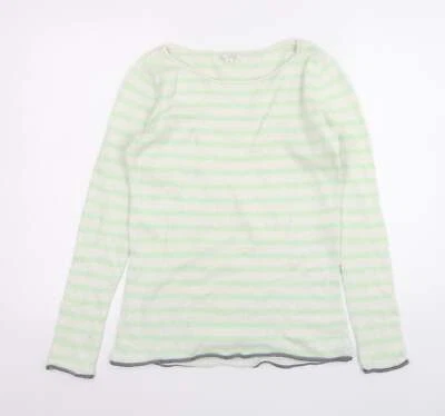 Gap Womens Green Round Neck Striped Cotton Blend Jumper Size S - Image 1 of 4