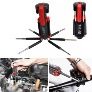 8-in-1 Portable Screwdriver with LED Torch Tools Multi Light up Flashlight - Picture 1 of 17