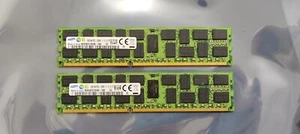 Samsung 2*16GB PC3-12800R DDR3-1600 240pin ECC RDIMM Server Memory - Picture 1 of 2