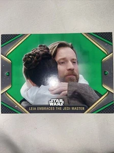 Star Wars Topps Obi Wan Kenobi - Leia umarmt Jedi-Meister grün parallel 02/75 - Bild 1 von 2