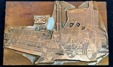 John Deere No. 2 Combine - printing block - 1927 - Letterpress Print Plate - 6x4