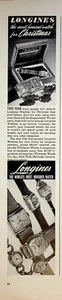1941 Longines Watches Vintage 1940s Print Ad Christmas Gift 75th Anniversary - Picture 1 of 1