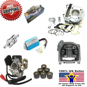 80cc Big Bore Kit 64mm Rendimiento Kit Scooter Carb Carb Filtro 50cc 60cc 100 GY6 - Imagen 1 de 8