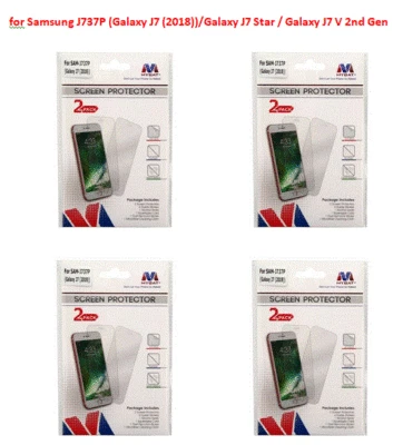 8 X CLEAR MYBAT Screen Protector (4xTwin Pack) For Samsung Galaxy J7 2018 Refine - Image 1 of 2