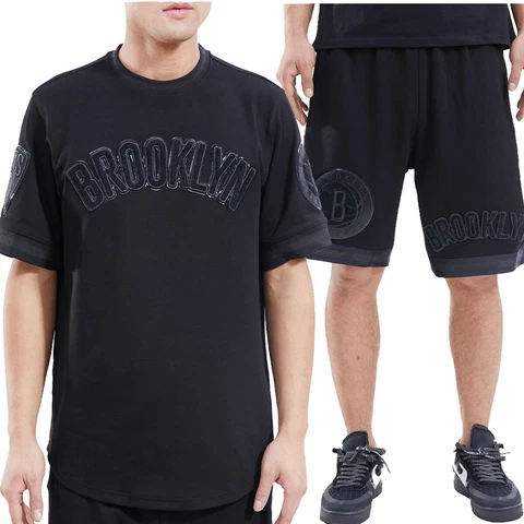 Pro Standard NBA Brooklyn Nets Pro Team Ss Mens Triple Black T-Shirt Or Shorts Cover