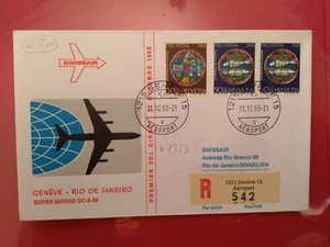 PRIMO VOLO SWISSAIR GENEVE RIO DE JANEIRO (V1723) - Foto 1 di 1