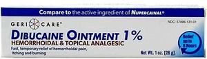 GeriCare Dibucaine Ointment Hemorroidal Topical Analgesic Compare to Nupercainal - Picture 1 of 3