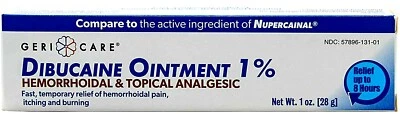 GeriCare Dibucaine Ointment Hemorroidal Topical Analgesic Compare to Nupercainal - Image 1 of 3