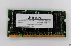 Infineon HYS64D32020GDL-6-B PC-2700S 256MB 333 MHz DDR Memory (C9) - Picture 1 of 2
