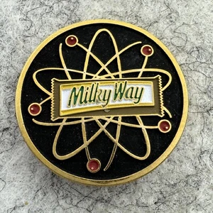 Milky Way Mars Bars Chocolate Candy Lapel Pin Atom Nucleus Enamel Rare - Picture 1 of 3