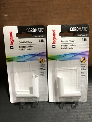 (2 PK) LEGRAND, WIREMOLD CODO EXTERIOR-CORDMATE C18, NUEVO ENVÍO GRATUITO Foto 1 de 4