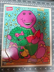 Vintage Puzzle PLAYSKOOL Preschool Barney Dinosaur Baby Bop read book Lyons Grou - Picture 1 of 6