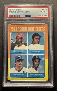 1975 Topps #622 Fred Lynn Rookie Outfielders Karte RC PSA 4 Boston Red Sox VG-EX - Bild 1 von 2