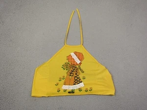True Vintage Tank Top Youth Girl 12-14 Yellow Halter Bonnet Girl Boho Hippie 70s - Picture 1 of 6