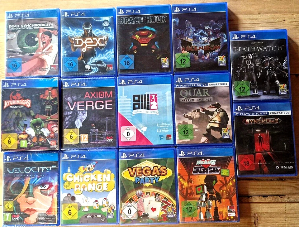 14 nagelneue Playstation 4 Spiele, PS4, Warhammer, Hulk, DEX, DEAD, NEU/OVP - Bild 1 von 1