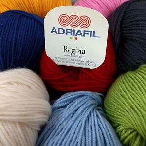 Adriafil Regina DK 100% Superwash Merino Wool Yarn 50g - All Colours