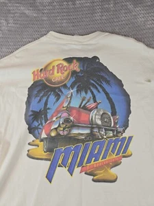 READ Hard Rock Cafe Miami 7th Anniversary T Shirt Crew Neck Hot Rod Car Size XL - Picture 1 of 10