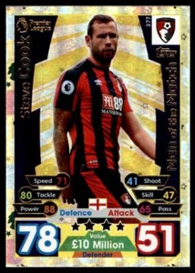 Match Attax 2017/18 Steve Cook AFC Bournemouth Man of the Match No. 377 - Picture 1 of 2