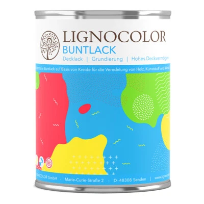 Lignocolor Buntlack matt für Holz, Möbel, Metall, Kunststoff, viele Farben