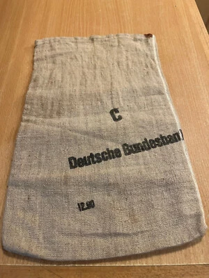großer Geldsack Leinensack Jutesack Geldbeutel Geldtasche Deutsche Bundesbank - Bild 1 von 3