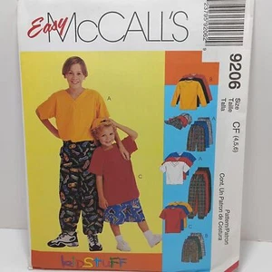 Camisetas y pantalones Easy McCalls 9206 niños patrón de costura CF 4-5-6 diseño vintage - Imagen 1 de 2