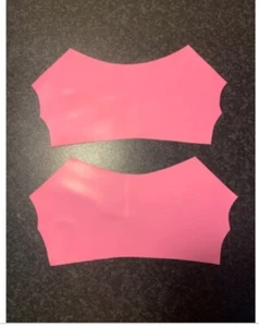 Par de guanteletes de goma látex listos para cortar / guantes sin dedos - rosa - Imagen 1 de 1